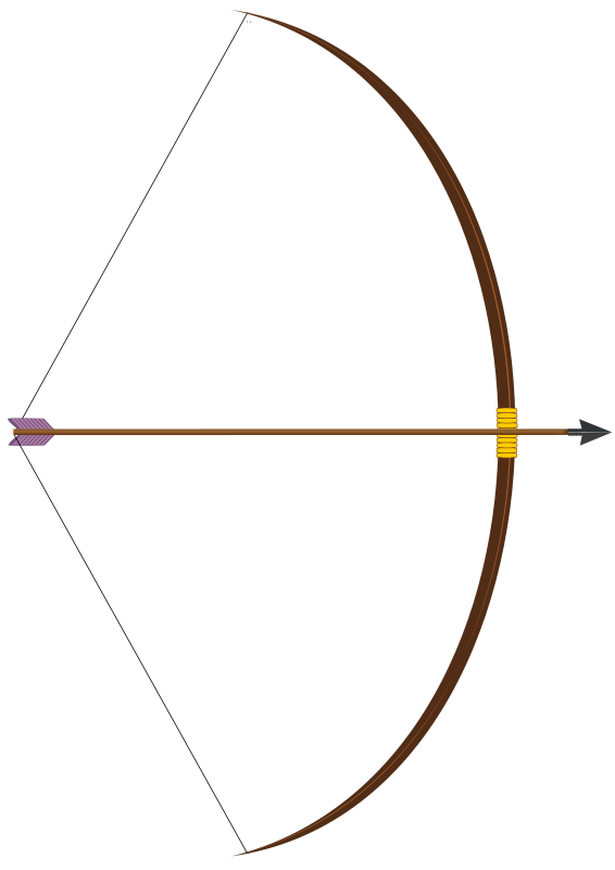 Clip art archery bow and arrow png transparent background free