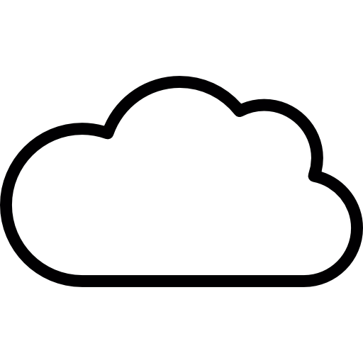 Cloud Outline Icons No Attribution