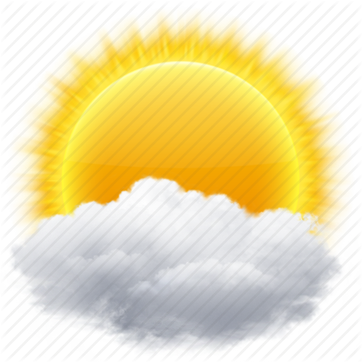 Cloud, sun, weather icon