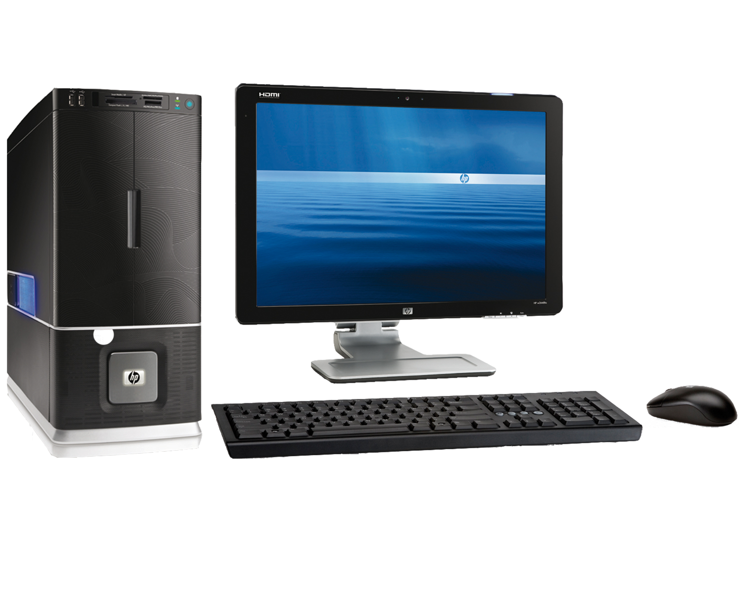 Computer Case, Monitor, Mouse, Keyboard PNG Transparent Background