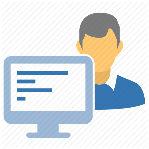 Computer user vector drawing png transparent background free download