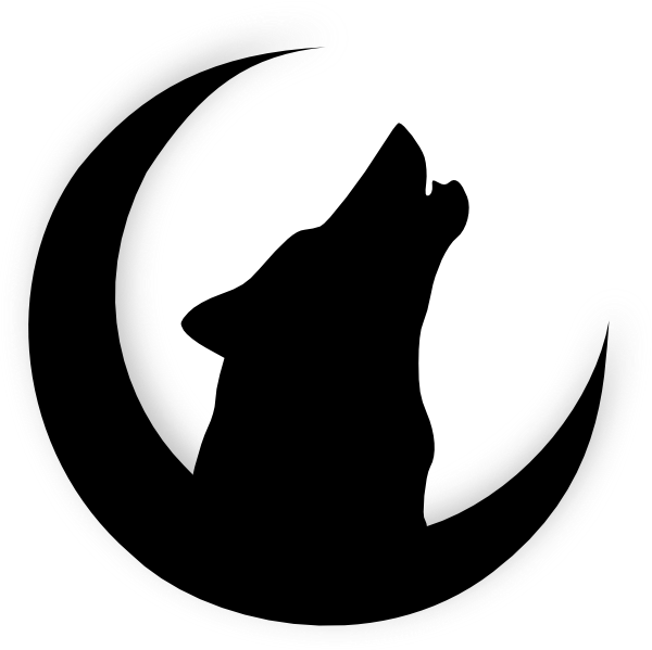 Coyote Baying At The Moon Silhouette PNG Transparent Background, Free