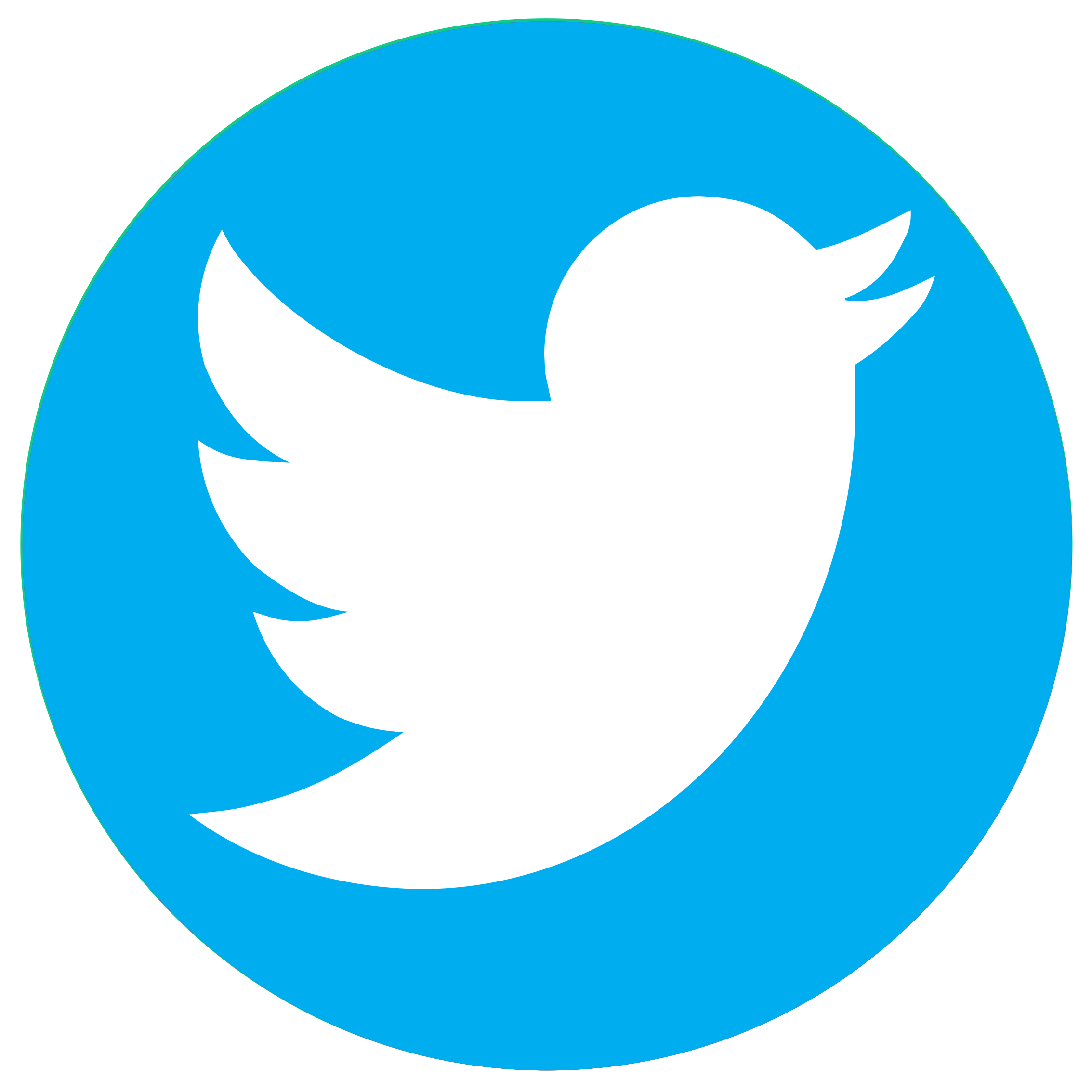 Cricle Twitter Emblem PNG Clipart