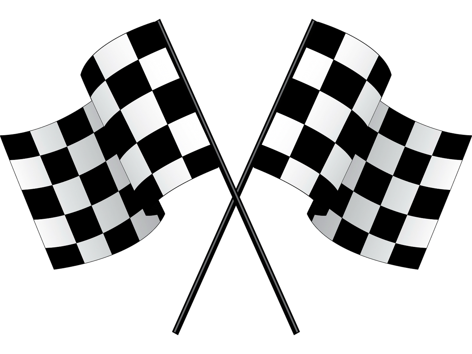 Crossed checkered flags icon