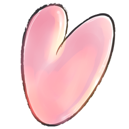cute pink heart icon png