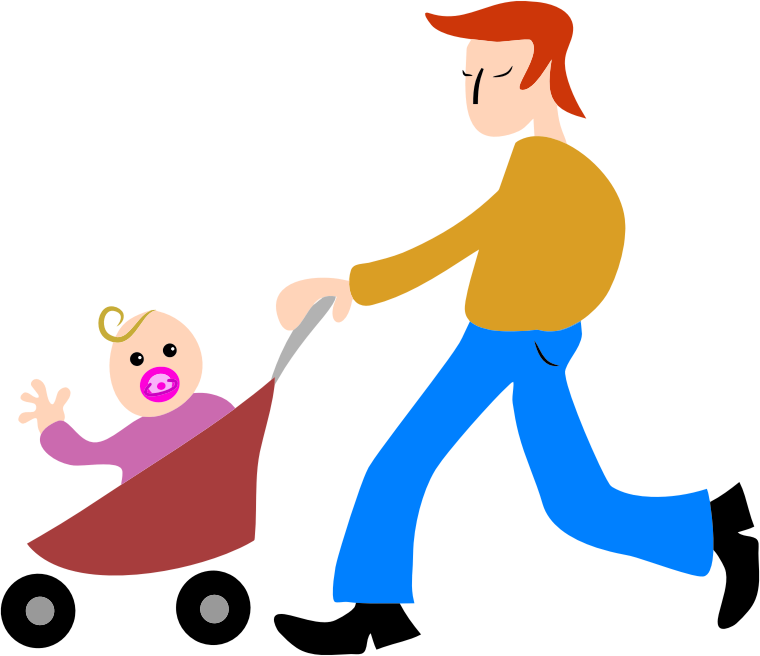 Dad Father Baby Stroller PNG Transparent Background Free Download dad-father-baby-stroller-png-transparent-background-free-download