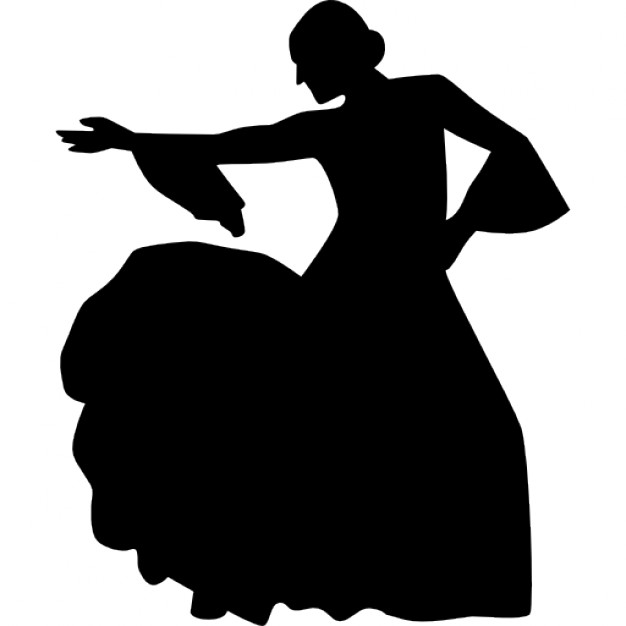 Dancing Woman Silhouette Icon PNG Transparent Background, Free Download