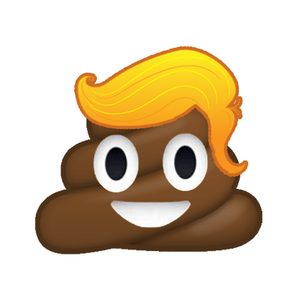 Donald Trump style Poop Emoji png