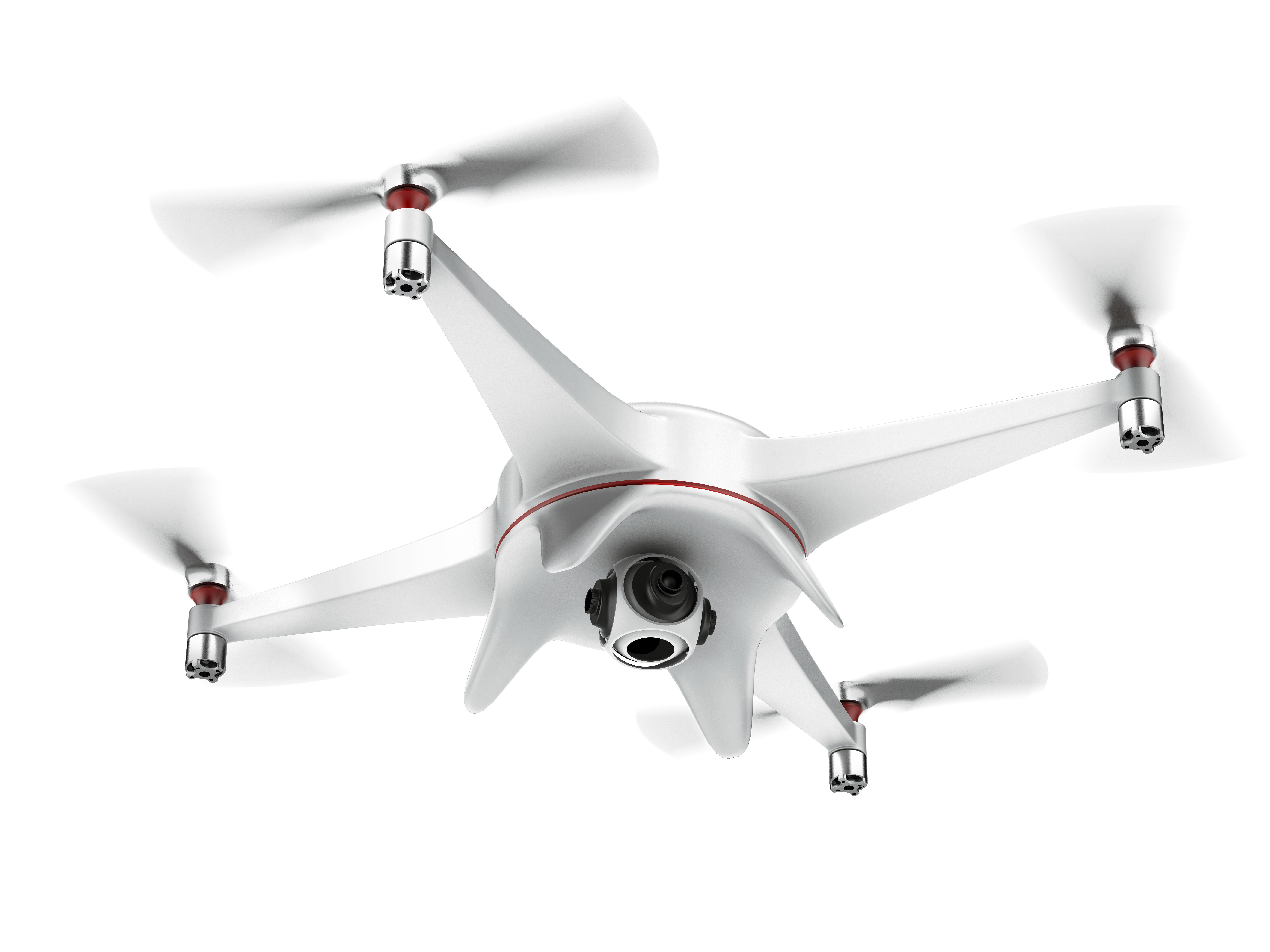 Drone 4 propeller white Png