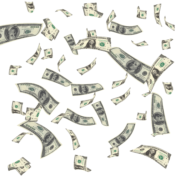 Falling Money PNG Picture