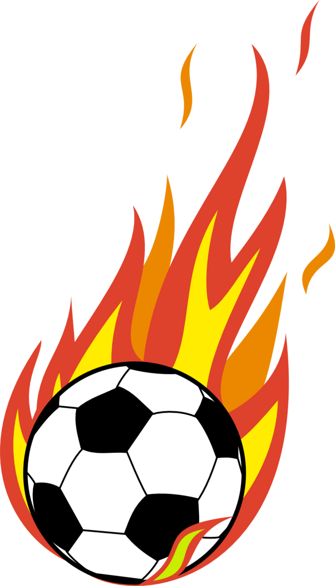 Flaming clearance soccer ball