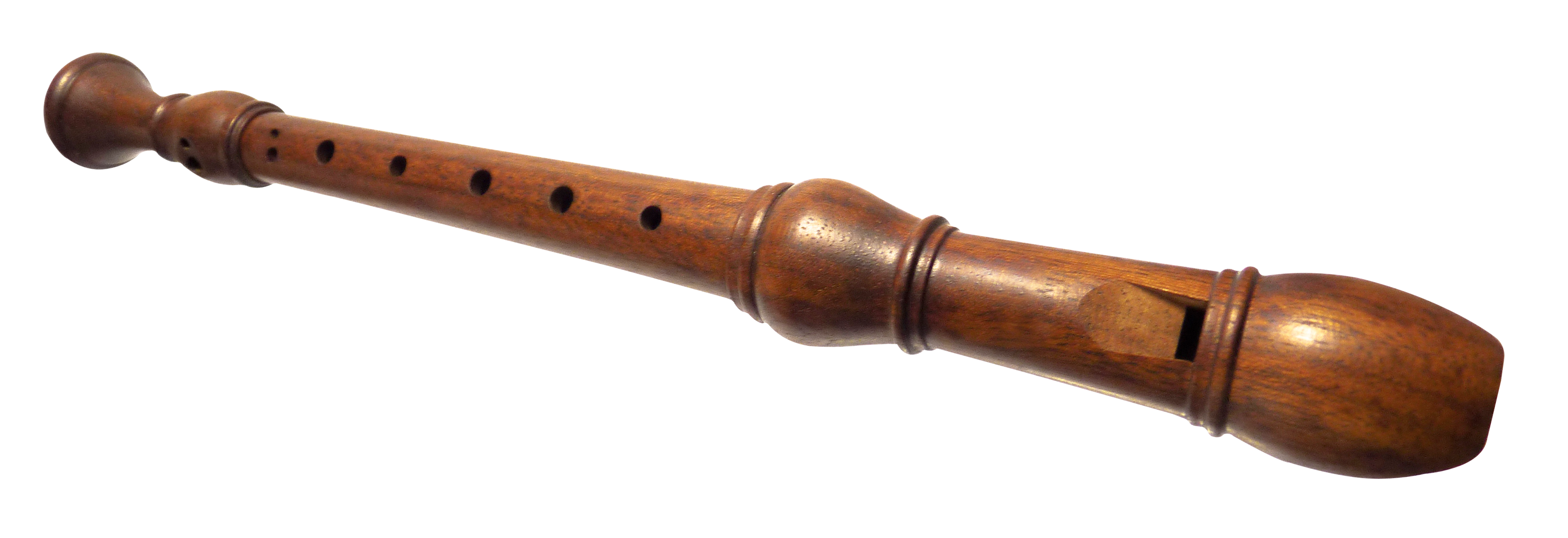 Flute Wooden Brown Colored Clipart