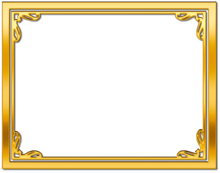 Frame Gold Background Transparent