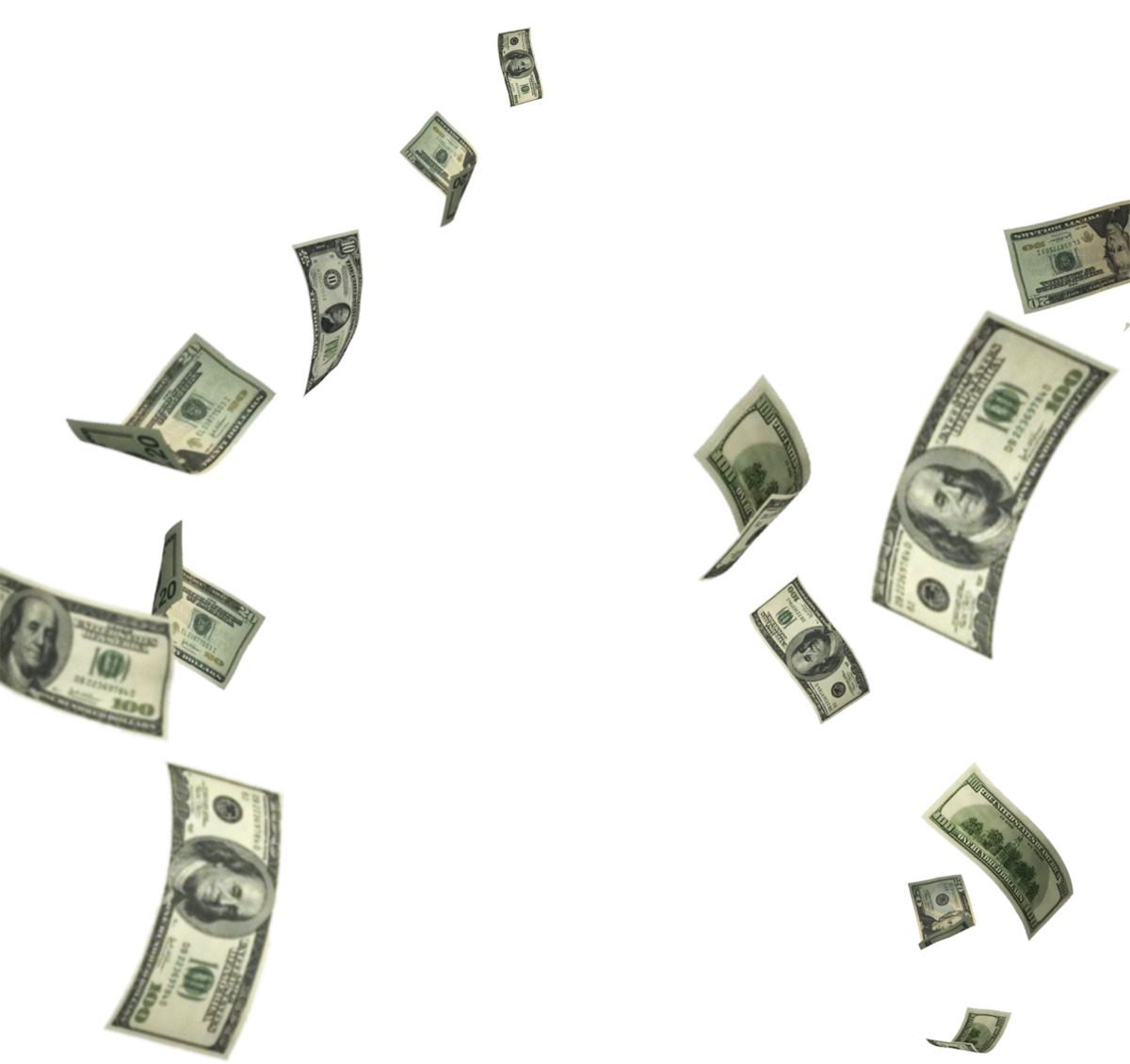 Free Cash Falling Image PNG Transparent Background, Free Download