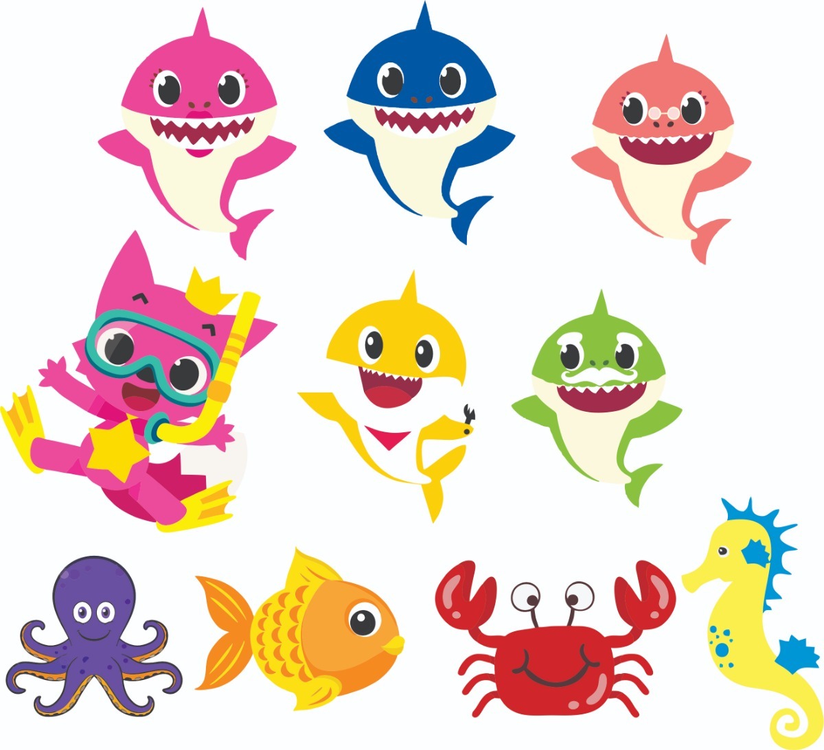 Baby Shark Fun Video Fish, Seahorse, Pinkfong Pictures PNG Transparent ...