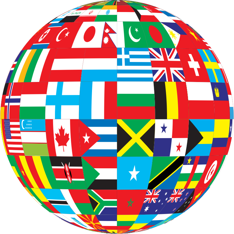 Globe with flags png 39537 Free Icons and PNG Backgrounds