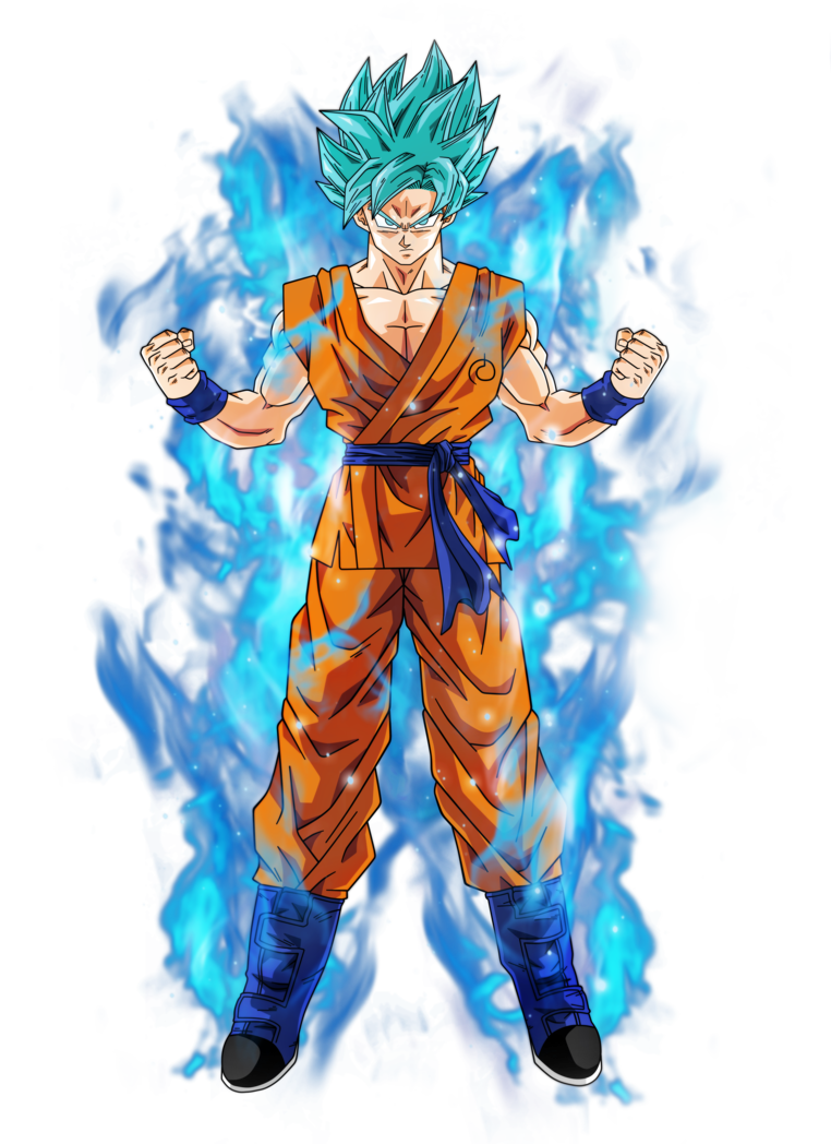 Download Son Goku Super Saiyan God - Blue Goku Ssj God Png,Super