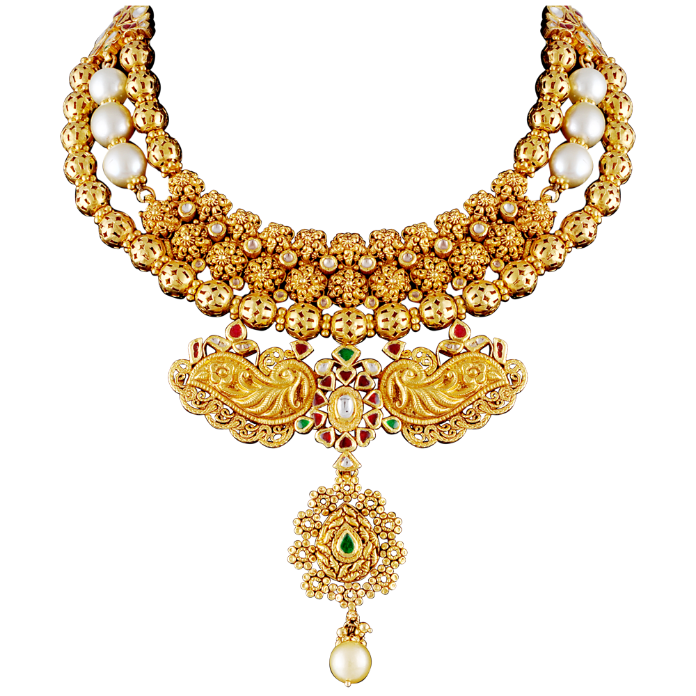 Gold Necklace For Women PNG Transparent Background Free Download 
