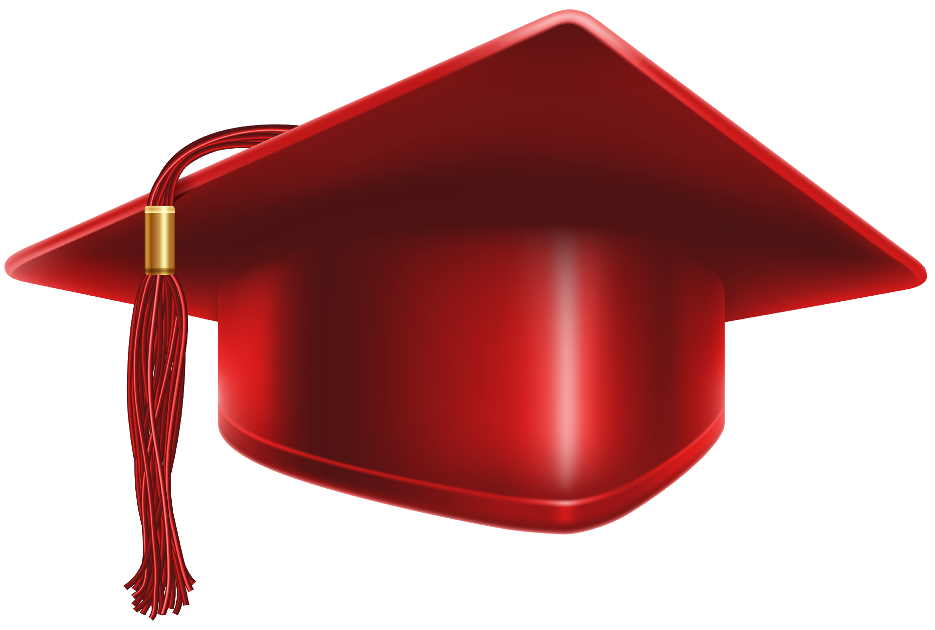 Graduation Cap RED PNG HD