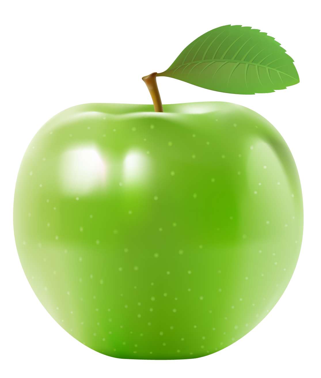 Green HD Apple Transparent Background
