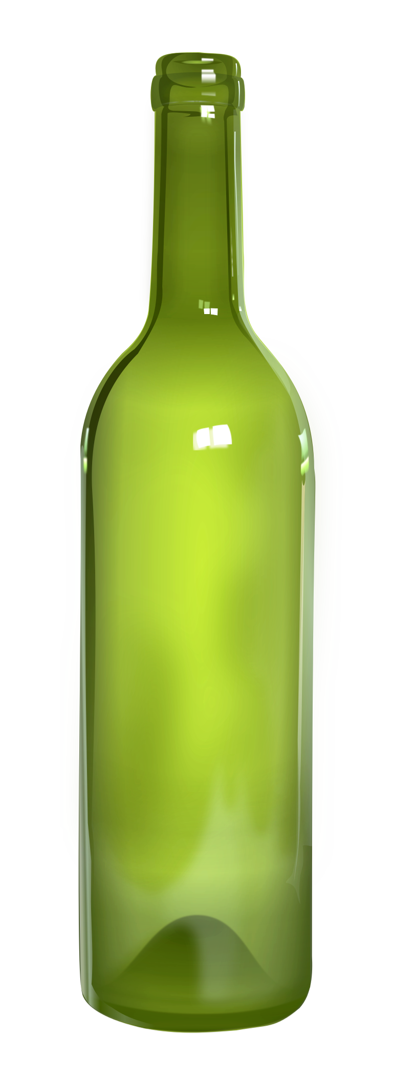 Green Large Glass Bottle PNG Transparent Background, Free Download