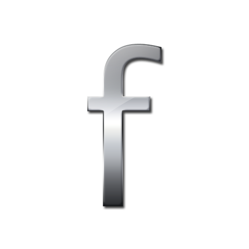 grey letter f icon png