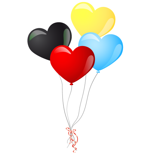 Heart balloons Icon