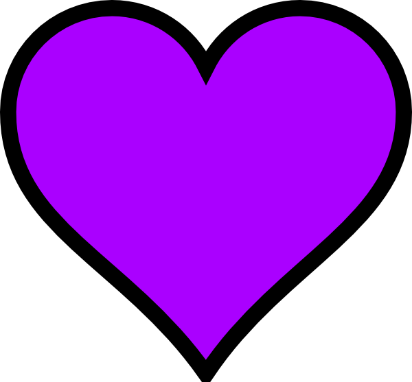 Heart Outline Purple PNG Transparent Background, Free Download #44632