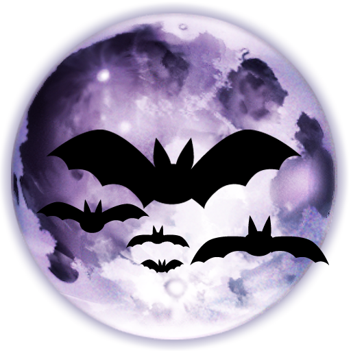 horror bats moon png
