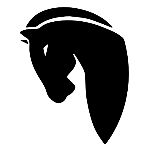 Horse black head icon