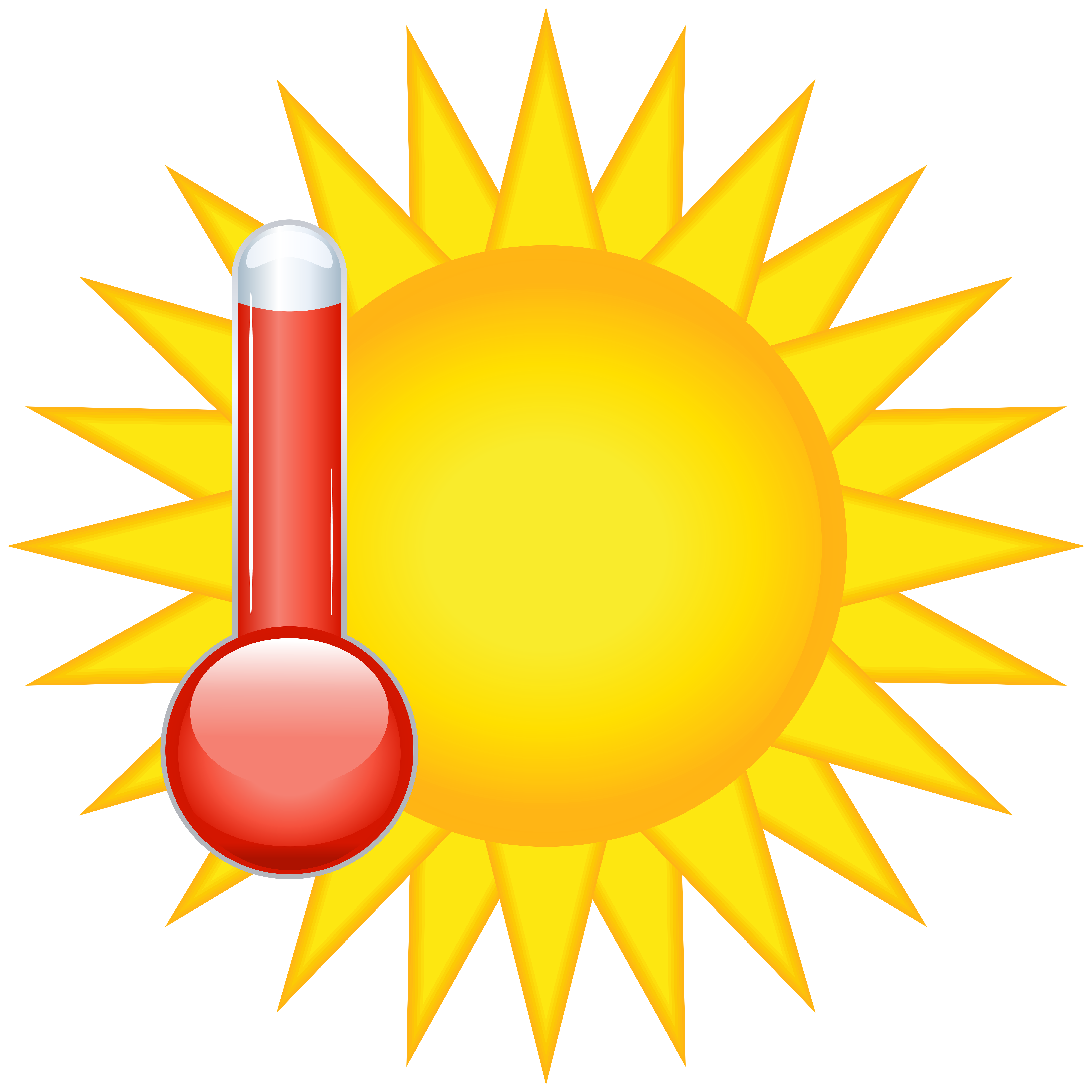 Hot, Sun, Thermometer PNG Transparent Image