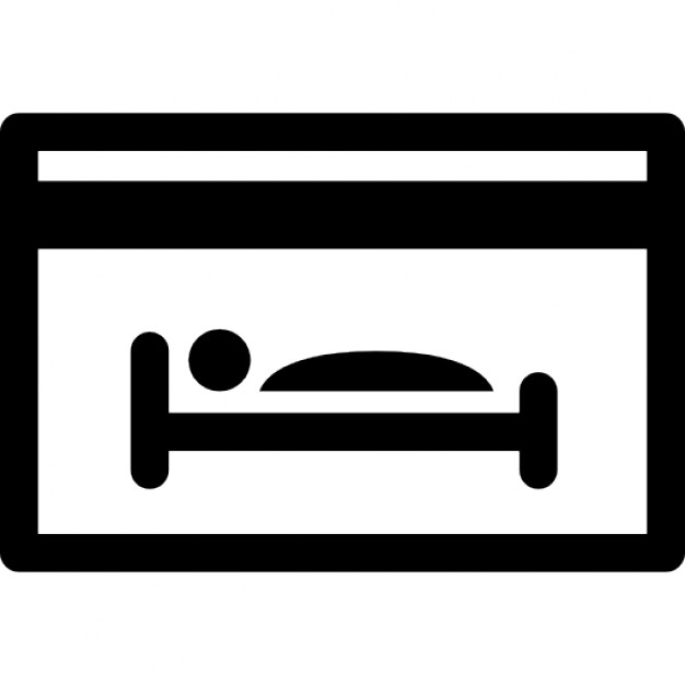 hotel, bed, bedroom icon