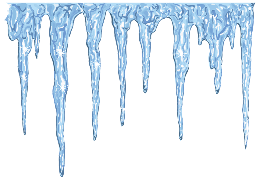 Images drawn painted blue Icicle