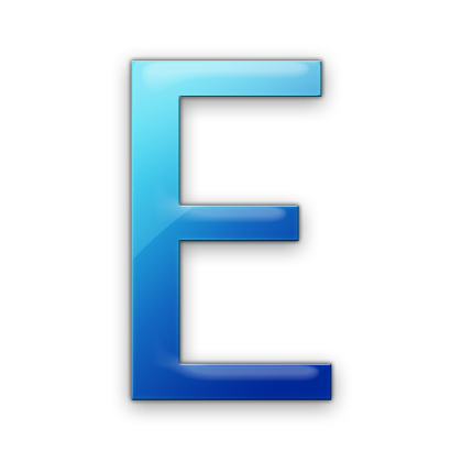 Blue Letter E Letter