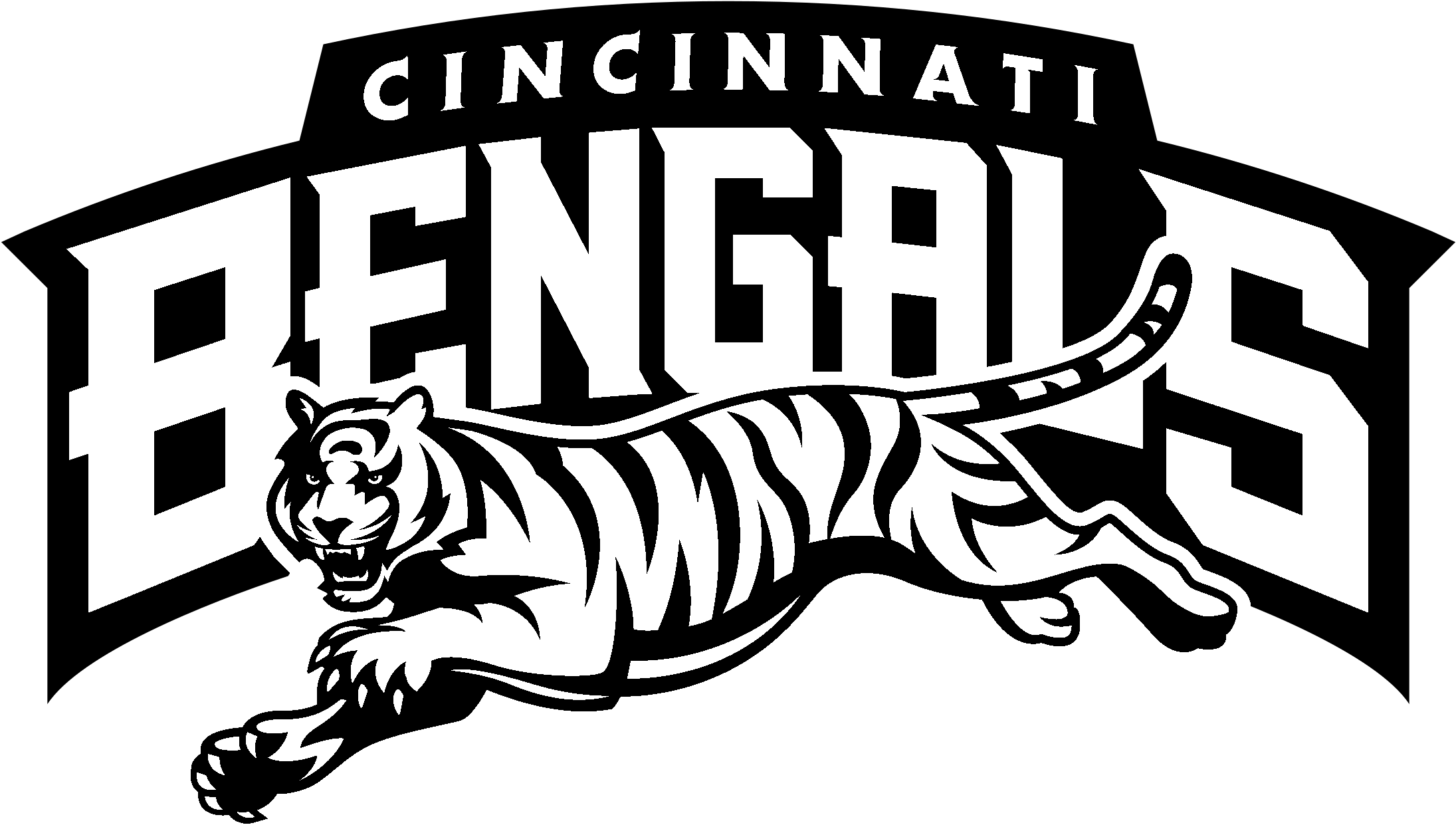 Logo black and white cincinnati bengals PNG