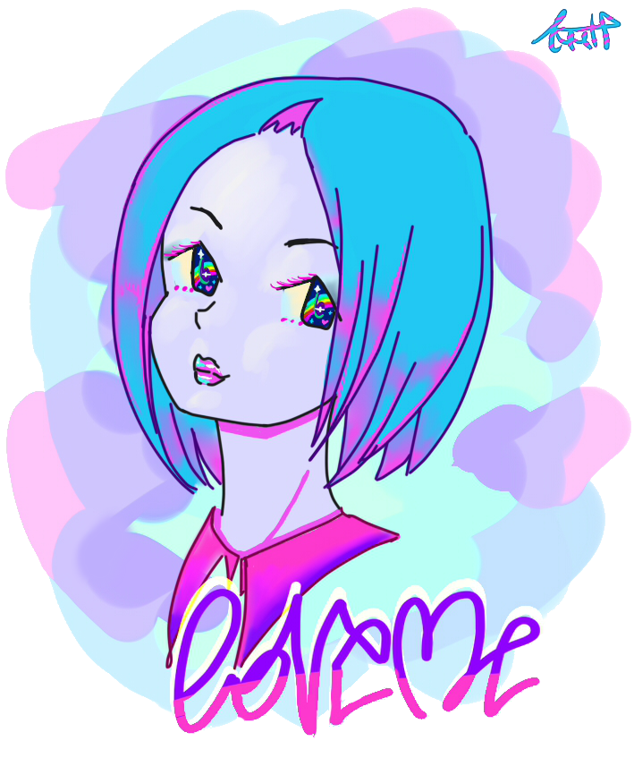 Love Me Vaporwave New Wave Art PNG Transparent Background