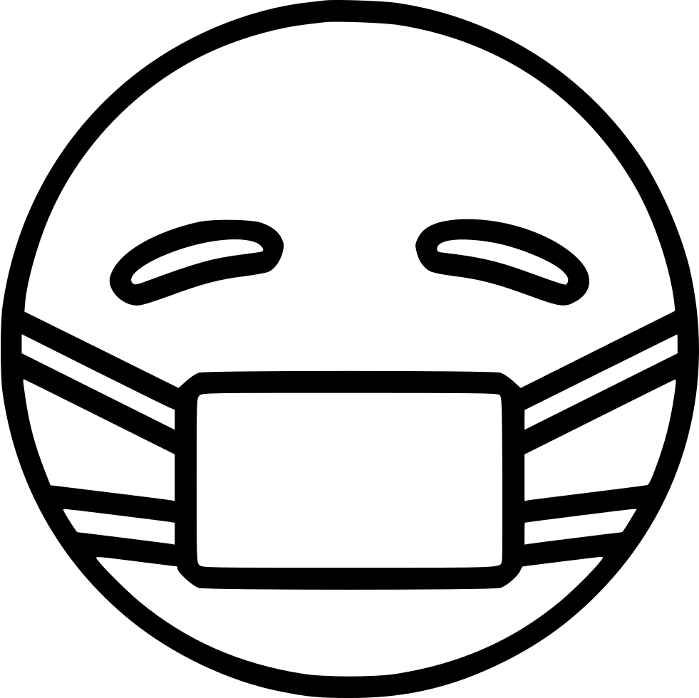 Black Emoji Medical Mask , Virus, Protection PNG Transparent Background