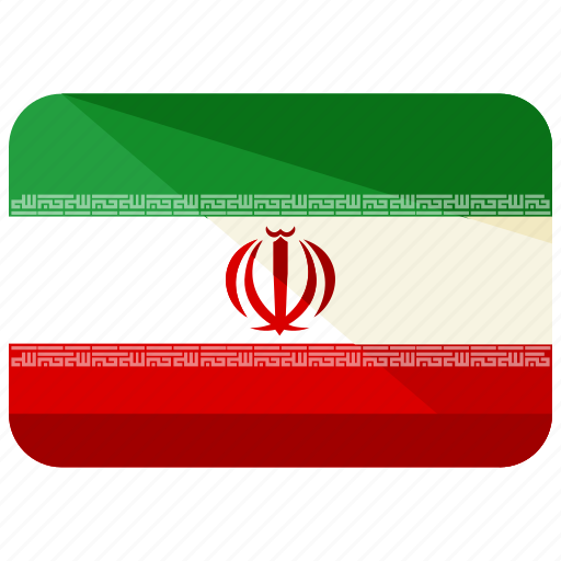 minimal iran flag square icon png