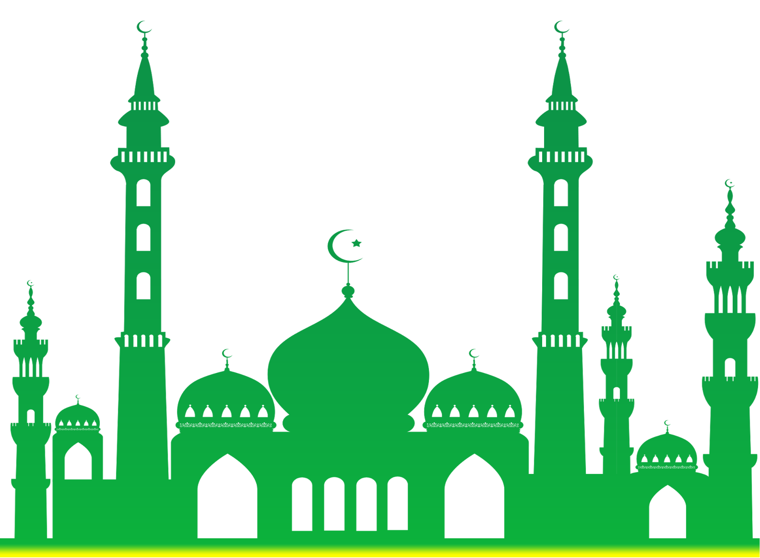 Mosque Green PNG Vector