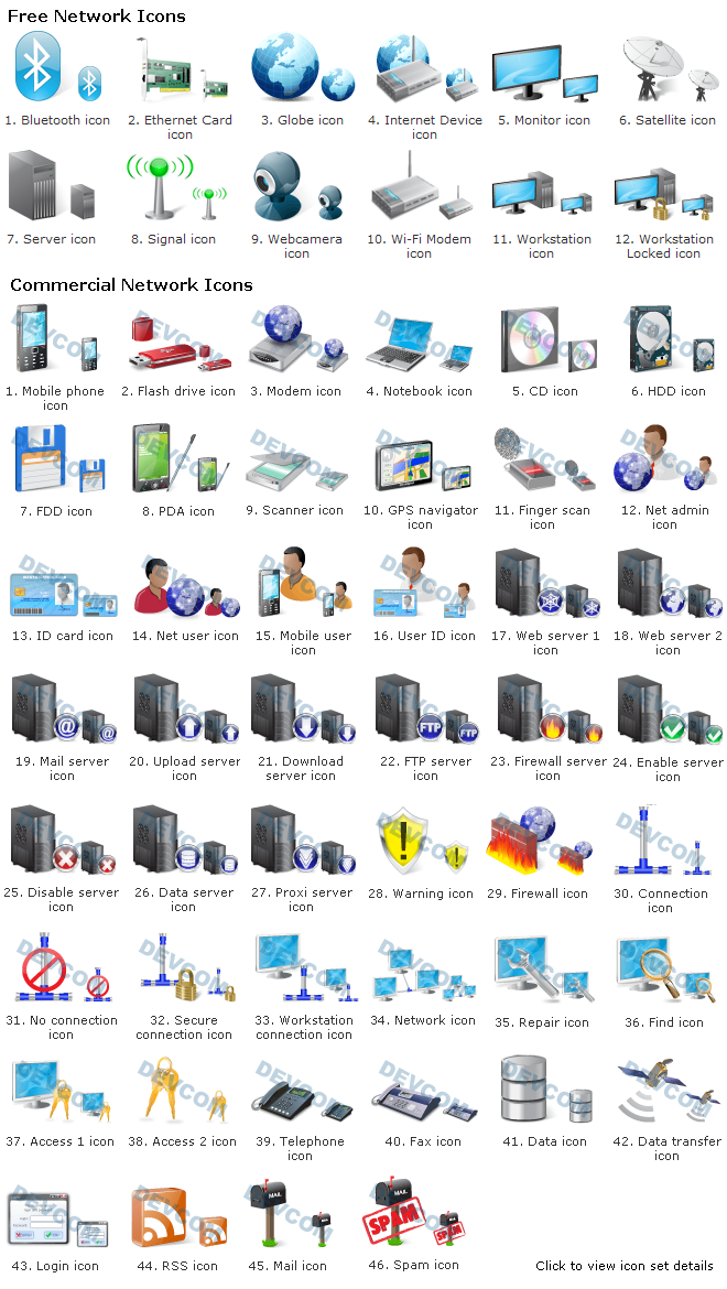 Network Icon Set 2. Information and Download of DevCom Network Icon 