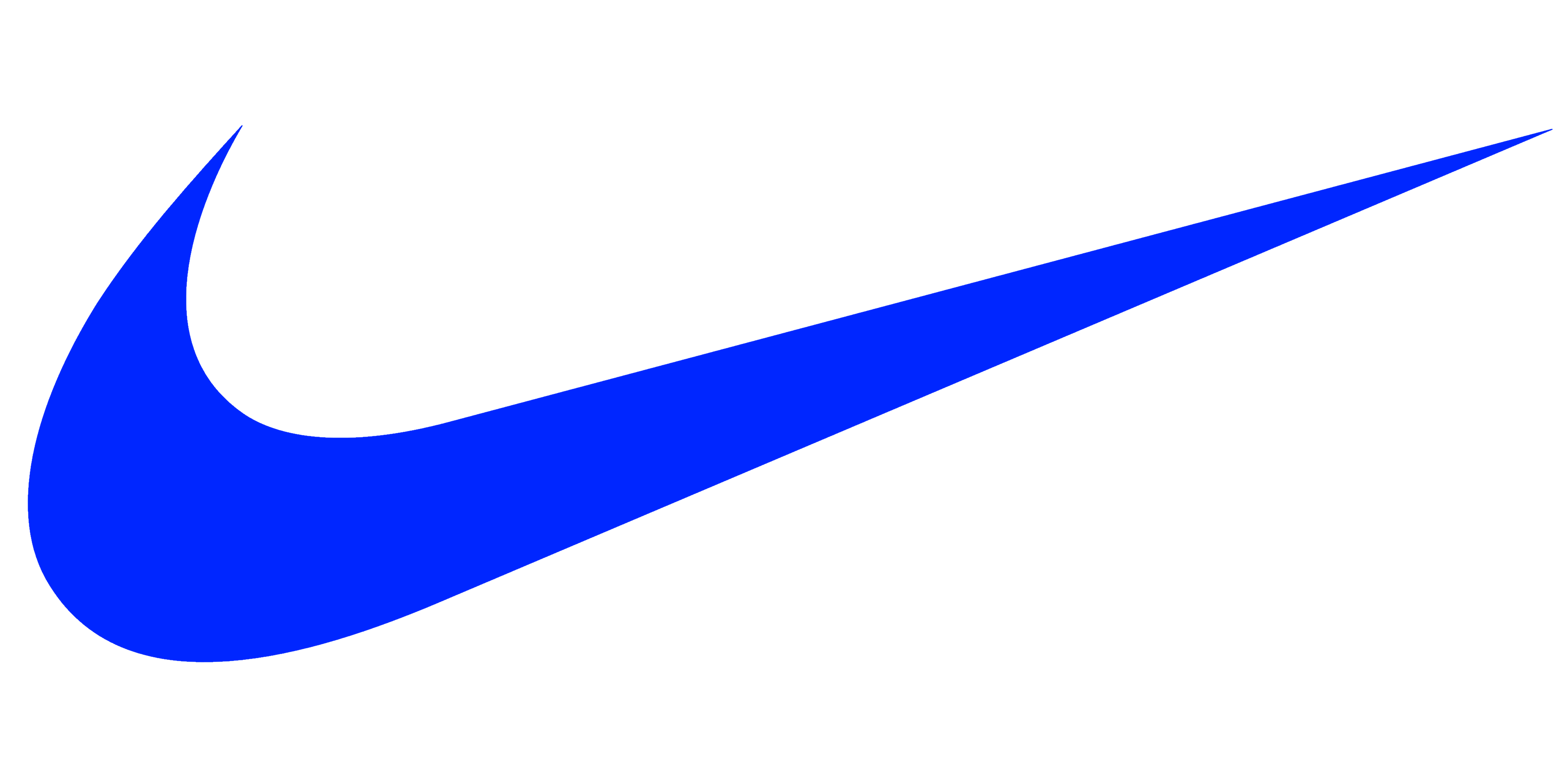 Nike Logo Blue Icon Symbol Clothing Brand PNG Transparent Background