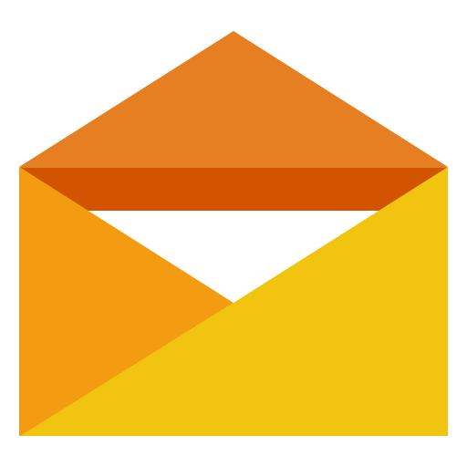 Orange Opened Envelope Letter Mail
