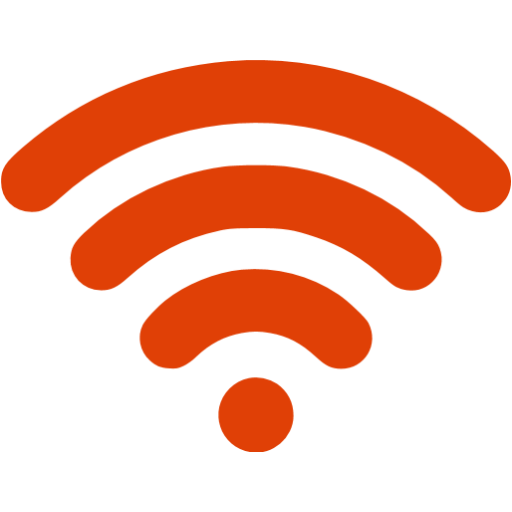 Orange wireless icon png