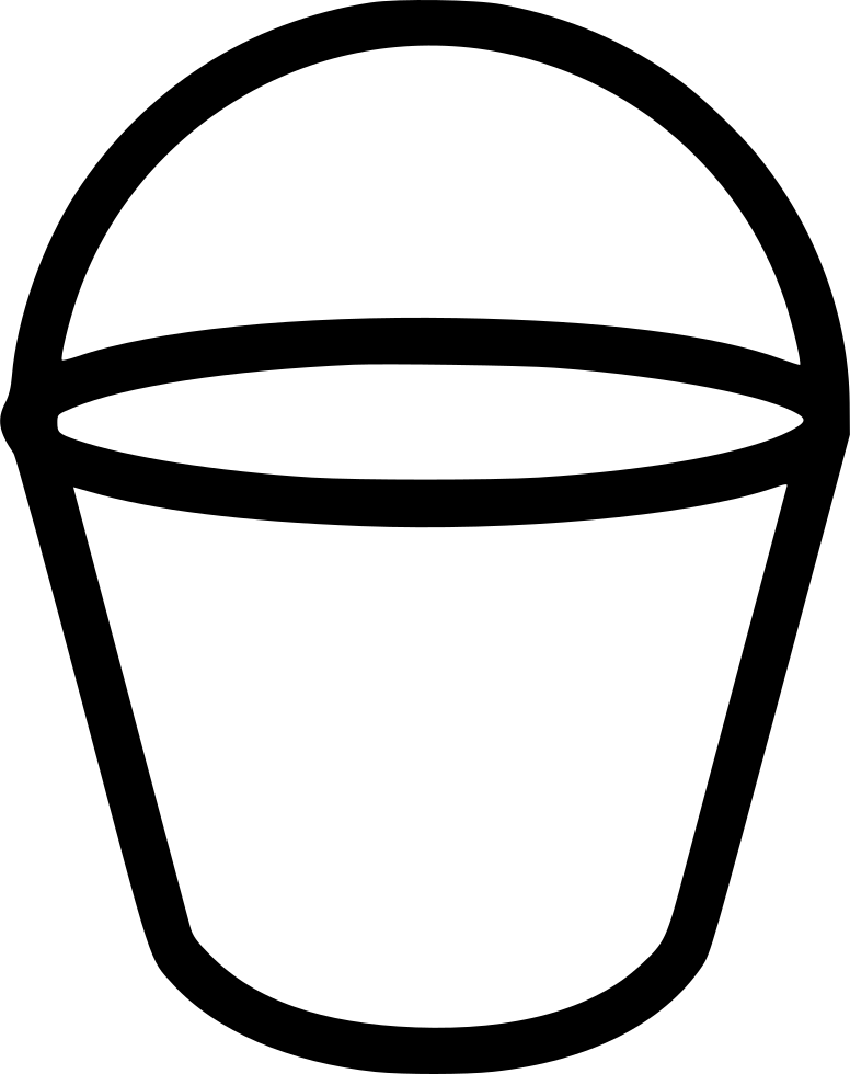 Outline Bucket, Bucket, Tool PNG Transparent Background, Free Download