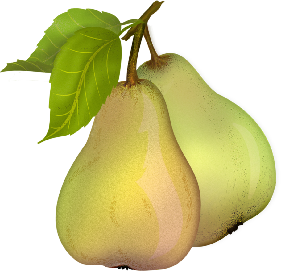 Pear Fruit With Leaf PNG Transparent Background, Free Download #38692
