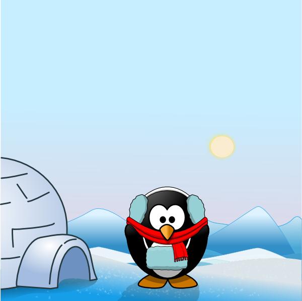 penguin igloo png