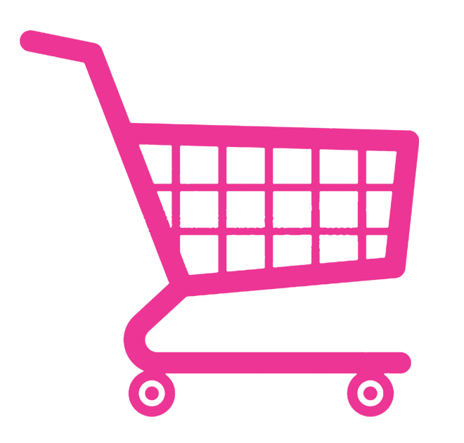 pink shopping cart icon