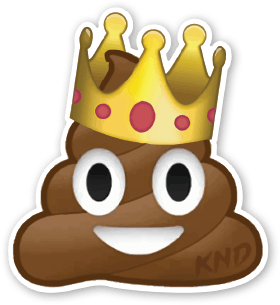 poop emoji crown png