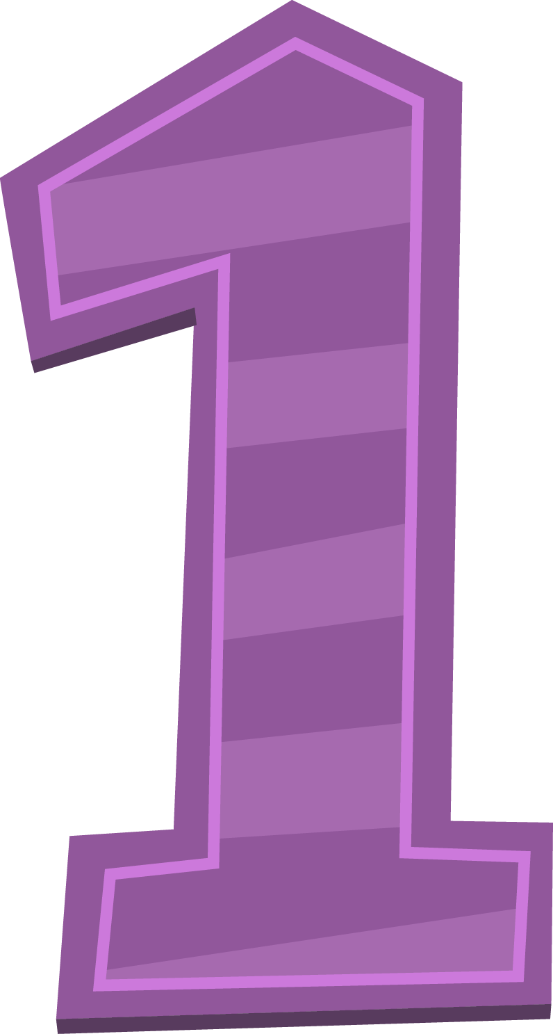 Purple 1 Number PNG Transparent Background, Free Download #44213