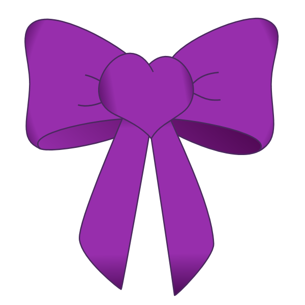 purple bow clip art